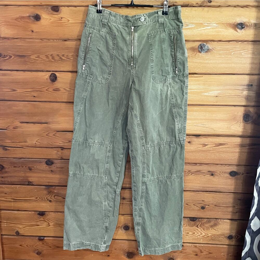 TopShop Green Cargo Style Pants Size 8